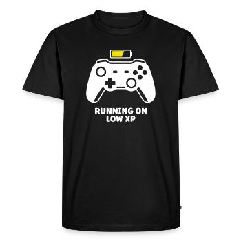 Running on Low XP Controller - Men's Premium Organic T-Shirt - black - Front - Nico (187cm)