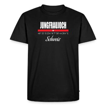 Jungfraujoch - T-shirt Premium bio Homme - noir - Devant - Nico (187cm)