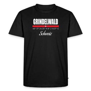 Grindelwald - T-shirt Premium bio Homme - noir - Devant - Nico (187cm)