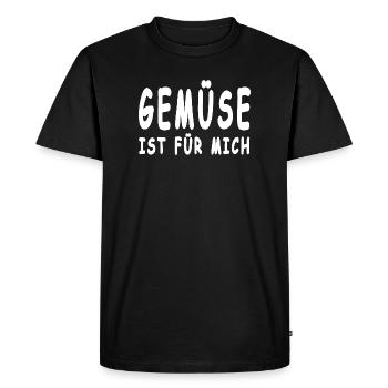 Vegetable - Men's Premium Organic T-Shirt - black - Front - Nico (187cm)