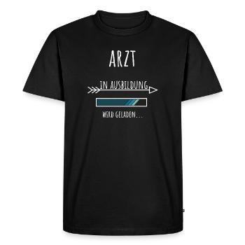Étudiant en médecine Formation professionnelle Médecin - T-shirt Premium bio Homme - noir - Devant - Nico (187cm)