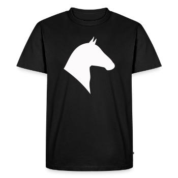 Silhouette Tête De Cheval - T-shirt Premium bio Homme - noir - Devant - Nico (187cm)