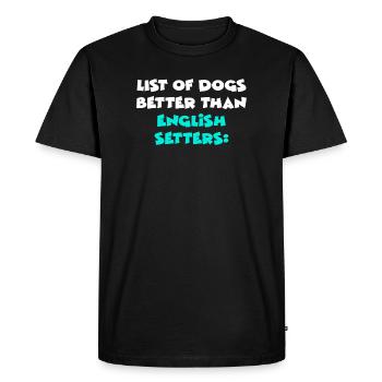 Setter anglais Setter Englischer Setter - T-shirt Premium bio Homme - noir - Devant - Nico (187cm)
