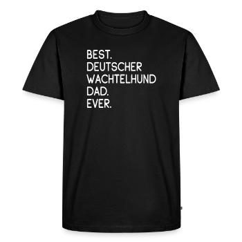 Caille Allemande Chien - T-shirt Premium bio Homme - noir - Devant - Nico (187cm)