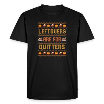Les restes sont pour les fumeurs Blague de Thanksgiving - T-shirt Premium bio Homme - noir - Devant - Nico (187cm)