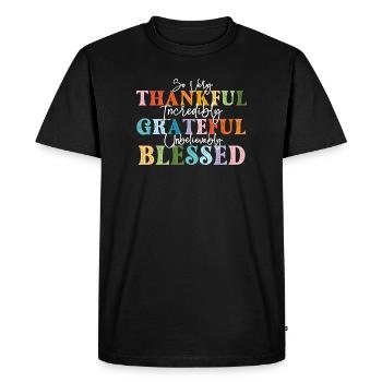Tellement reconnaissant Automne reconnaissant - T-shirt Premium bio Homme - noir - Devant - Nico (187cm)