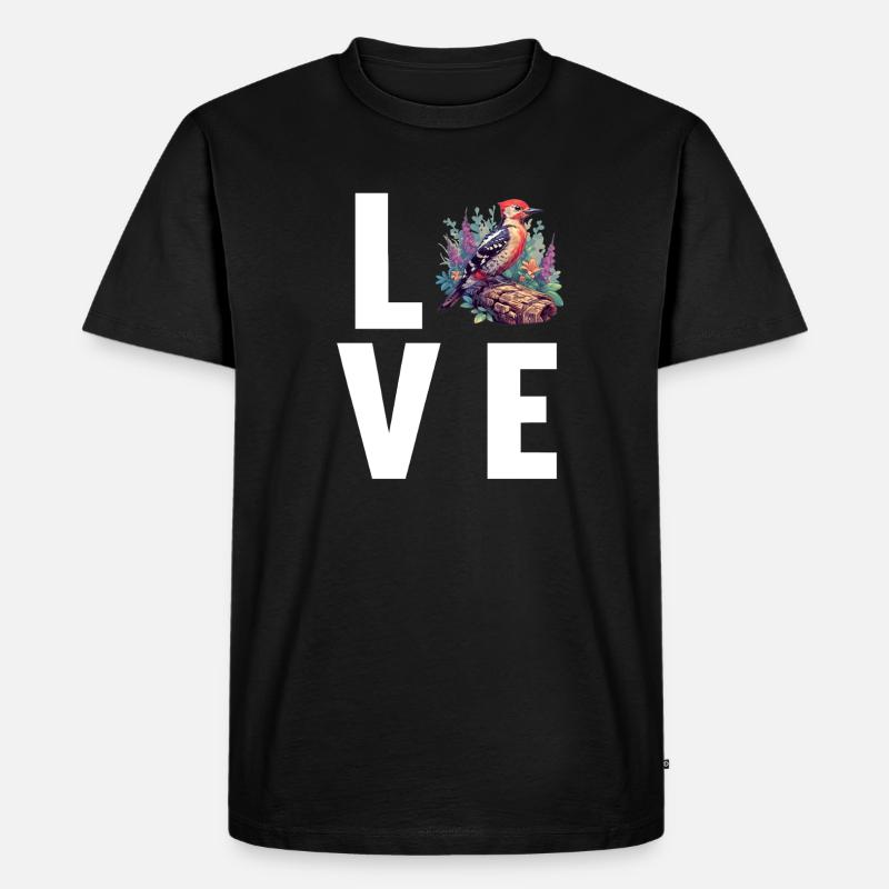 Spechte Specht - Männer Premium Bio T-Shirt - Schwarz