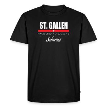 Saint-Gall - T-shirt Premium bio Homme - noir - Devant - Nico (187cm)