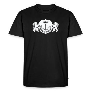 Armoiries de l’ancre royale - T-shirt Premium bio Homme - noir - Devant - Nico (187cm)