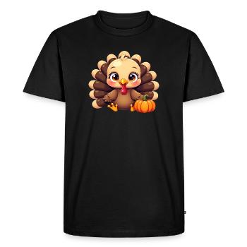 Bébé dinde de Thanksgiving - T-shirt Premium bio Homme - noir - Devant - Nico (187cm)