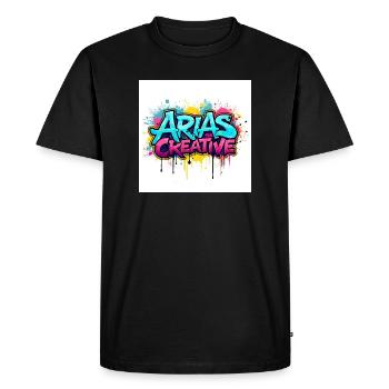Aris Creative Graffiti Logo - T-shirt Premium bio Homme - noir - Devant - Nico (187cm)