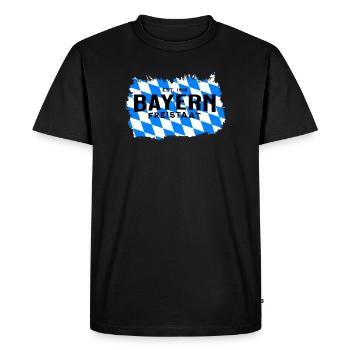 État libre de Bavière – Conception du drapeau en diamant - T-shirt Premium bio Homme - noir - Devant - Nico (187cm)