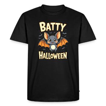 Bat Costume Batty Halloween Cute - Men's Premium Organic T-Shirt - black - Front - Nico (187cm)
