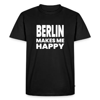 Berlin - T-shirt Premium bio Homme - noir - Devant - Nico (187cm)