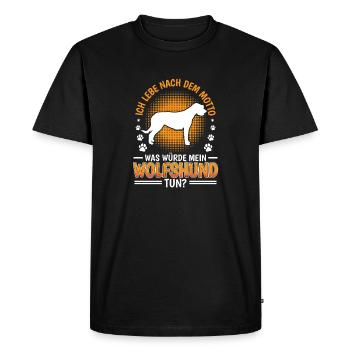 Que ferait l’Irish Wolfhound - T-shirt Premium bio Homme - noir - Devant - Nico (187cm)
