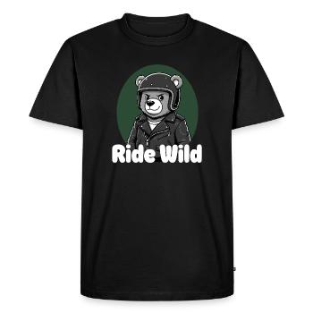 Chevaucher Wild Bear Rider - T-shirt Premium bio Homme - noir - Devant - Nico (187cm)