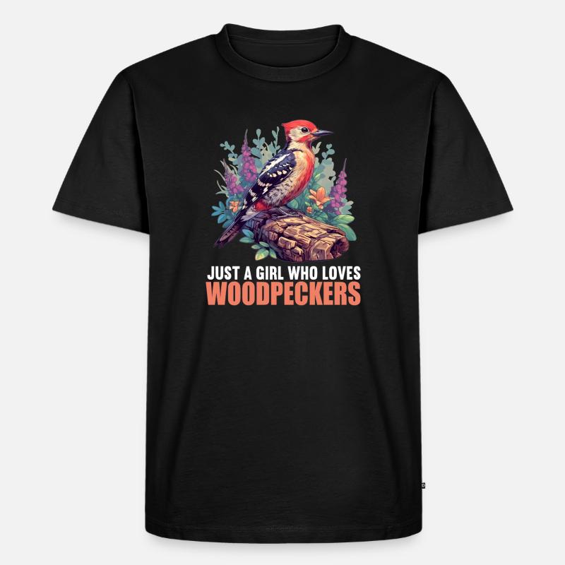 Spechte Specht - Männer Premium Bio T-Shirt - Schwarz