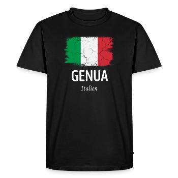 Gênes - T-shirt Premium bio Homme - noir - Devant - Nico (187cm)