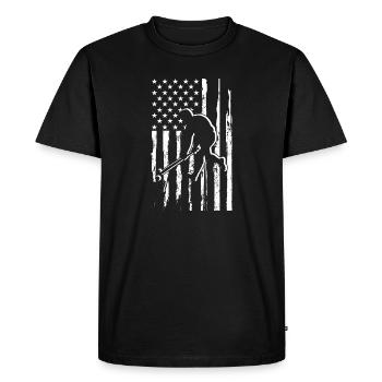 Eishockey Hockey Eishockeyspieler Geschenk  - Men's Premium Organic T-Shirt - black - Front - Nico (187cm)