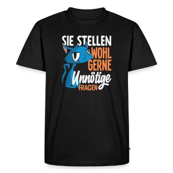 Ils aiment probablement poser des questions inutiles - T-shirt Premium bio Homme - noir - Devant - Nico (187cm)