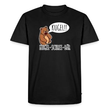 Bullet Scream Bear Un ours qui crie balle ! Aléatoire - T-shirt Premium bio Homme - noir - Devant - Nico (187cm)