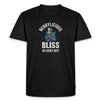 Myrtille Funny Fruit Fruit Myrtille Vintage - T-shirt Premium bio Homme - noir - Devant - Nico (187cm)