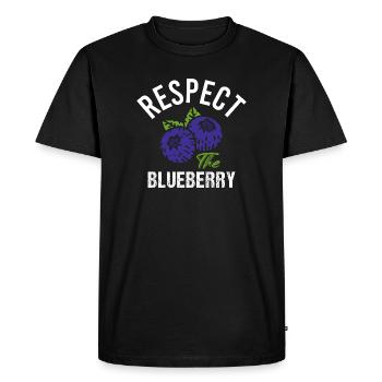 Myrtille Funny Fruit Fruit Myrtille Vintage - T-shirt Premium bio Homme - noir - Devant - Nico (187cm)