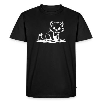 Fox - Men's Premium Organic T-Shirt - black - Front - Nico (187cm)