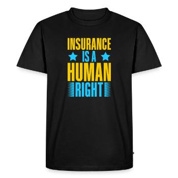 Insurance Agent Human Right Funny Insurance Broker - Men's Premium Organic T-Shirt - black - Front - Nico (187cm)