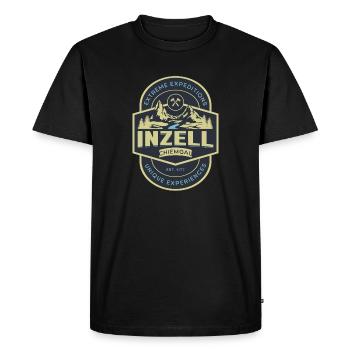Inzell Chiemgau Mountains – Outdoor Adventure Badge - Men's Premium Organic T-Shirt - black - Front - Nico (187cm)
