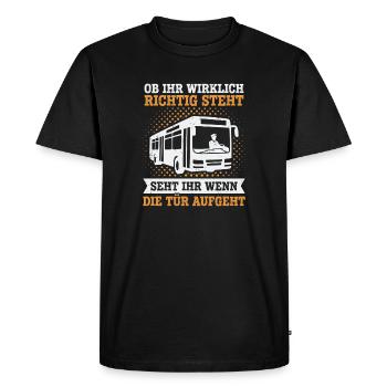 Bus Driver School Bus Driver Bus Driver Bus - Men's Premium Organic T-Shirt - black - Front - Nico (187cm)