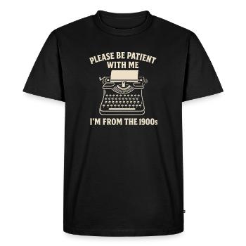 Drôle Rétro T-Shirt Cadeau des années 1900 Vintage - T-shirt Premium bio Homme - noir - Devant - Nico (187cm)