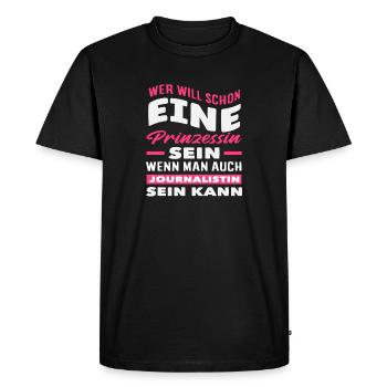 Who Wants Princess Reporter Journalist - Men's Premium Organic T-Shirt - black - Front - Nico (187cm)