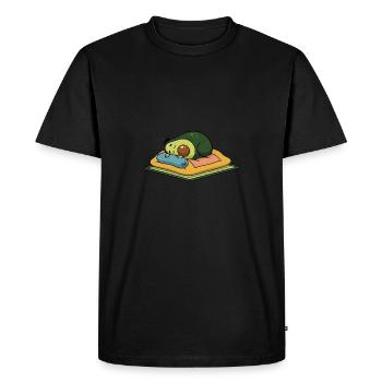 Schlavocado Avocado Sleep Pajama Gift Funny - Men's Premium Organic T-Shirt - black - Front - Nico (187cm)