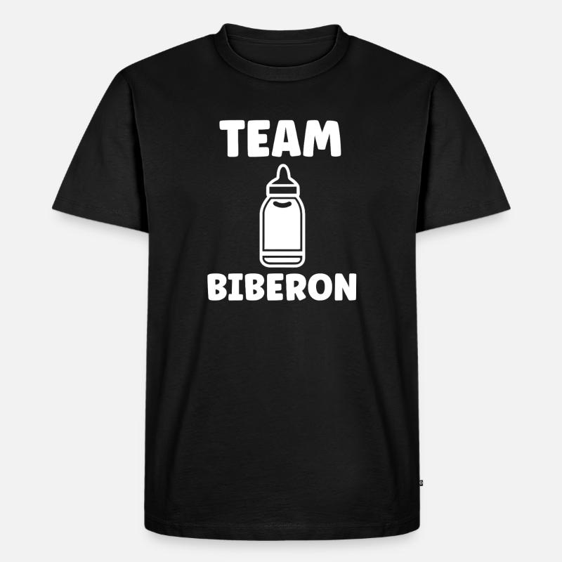 Team Flasche - Männer Premium Bio T-Shirt - Schwarz