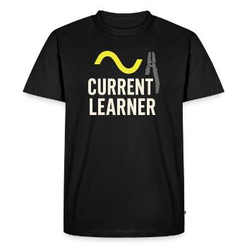 Apprentice electrician, student in the electrical trade - Men's Premium Organic T-Shirt - black - Front - Nico (187cm)
