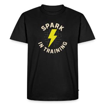 Apprentice electrician, student in the electrical trade - Men's Premium Organic T-Shirt - black - Front - Nico (187cm)