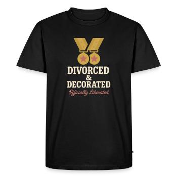 Ex-wife-divorce-humor, Funny, Breakup, - Men's Premium Organic T-Shirt - black - Front - Nico (187cm)