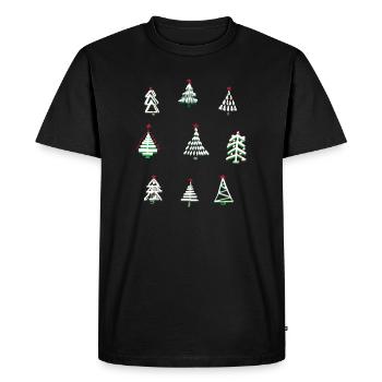White Christmas - Men's Premium Organic T-Shirt - black - Front - Nico (187cm)