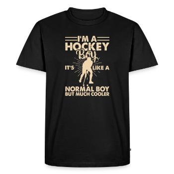 Hockey Eishockey Eishockeyspieler Geschenk - Men's Premium Organic T-Shirt - black - Front - Nico (187cm)