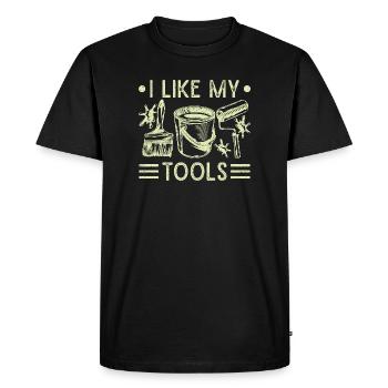 House Painter Dad Unique Gifts - Men's Premium Organic T-Shirt - black - Front - Nico (187cm)
