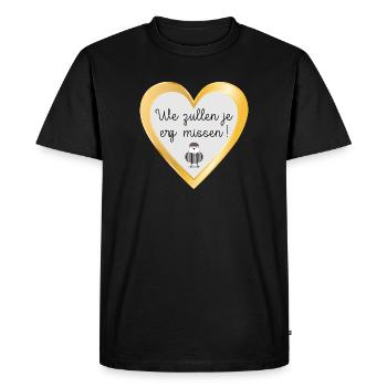 We will miss you very much - Men's Premium Organic T-Shirt - black - Front - Nico (187cm)