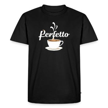 Conception de tasse à café Perfetto - T-shirt Premium bio Homme - noir - Devant - Nico (187cm)