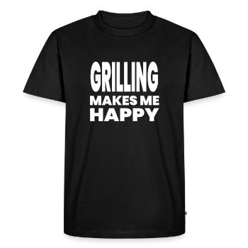 Griller - T-shirt Premium bio Homme - noir - Devant - Nico (187cm)