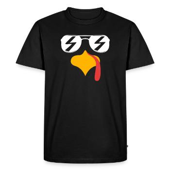 Papa Grand-père Grand-père Thanksgiving Père - T-shirt Premium bio Homme - noir - Devant - Nico (187cm)