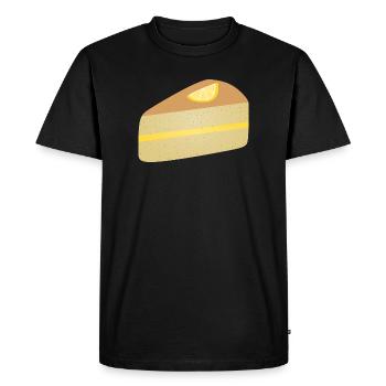 Tranche de citron Gâteau aux graines de pavot Dessert Agrumes - T-shirt Premium bio Homme - noir - Devant - Nico (187cm)