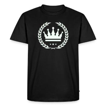 Conception de l’emblème du feuillage de la couronne - T-shirt Premium bio Homme - noir - Devant - Nico (187cm)