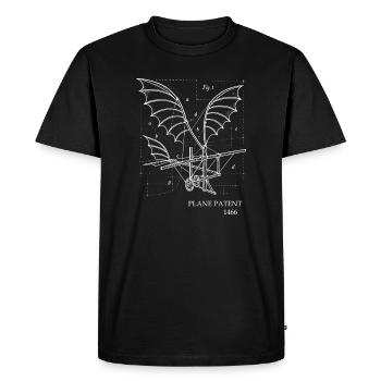 Brevet d’avion Blueprint Wings 1466 - T-shirt Premium bio Homme - noir - Devant - Nico (187cm)