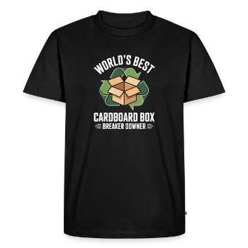 Meilleur brise-boîtes en carton au monde Downer - T-shirt Premium bio Homme - noir - Devant - Nico (187cm)