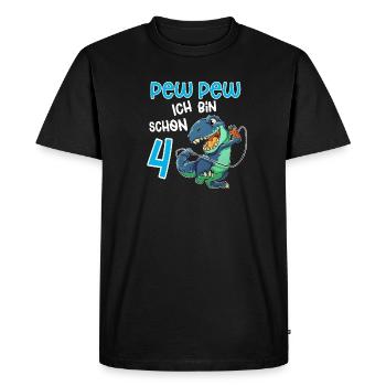 4e anniversaire T Rex Gaming - T-shirt Premium bio Homme - noir - Devant - Nico (187cm)
